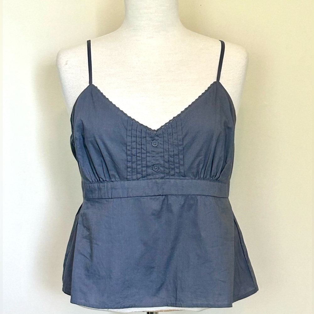 Hollister Blue Peplum Camisole - Sz Large but may fit a M - adjustable straps!
